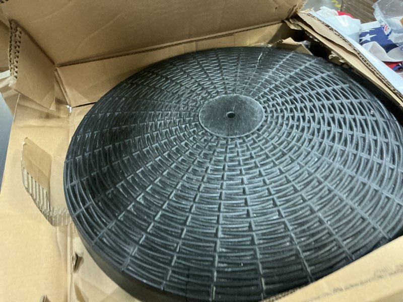 Condition photo showing As Is for style selections 50-lb black hdpe plastic patio umbrella base