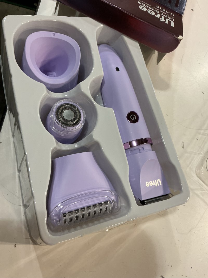 Condition photo showing As Is for ufree bikini trimmer electric razors for women, rechargeable pubic body hair trimmer electric shaver for legs body hair, bikini shaver ipx7 waterproof, gifts for women, purple