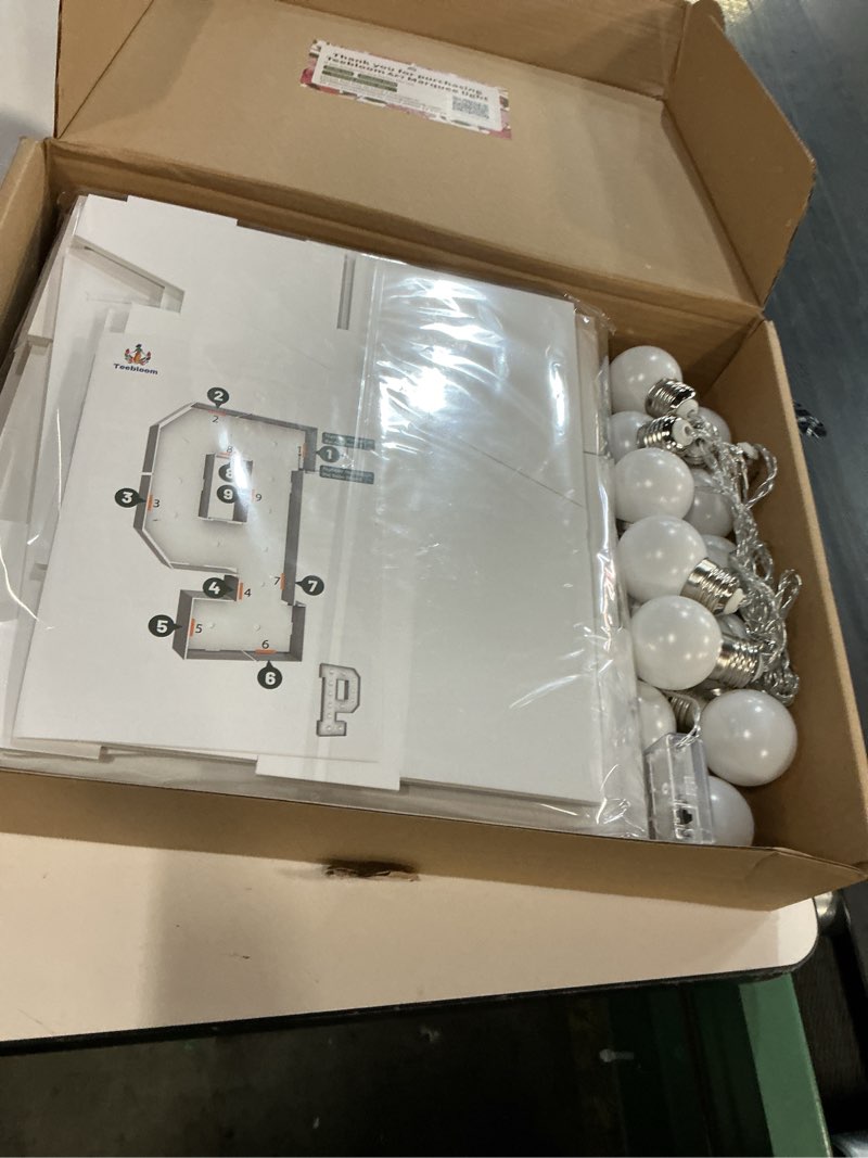 Condition photo showing Good Condition for 4ft marquee light up letters p,party decoration large marquee light up letters with weighted water bag,pre-cut foam board set can be used for birthdays,weddings,baby anniversaries letters p white 4ft