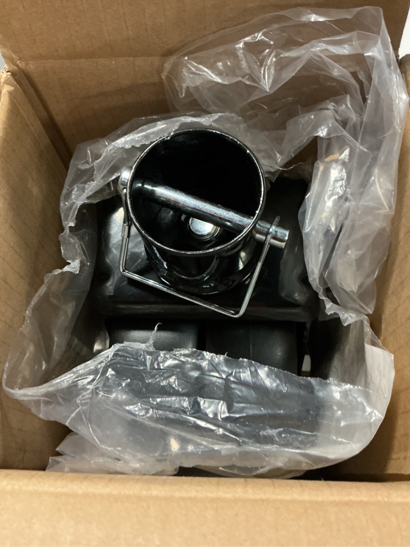 Condition photo showing Good Condition for 2000lbs dual 6" trailer jack swivel caster, wheel replacement with pin, black
