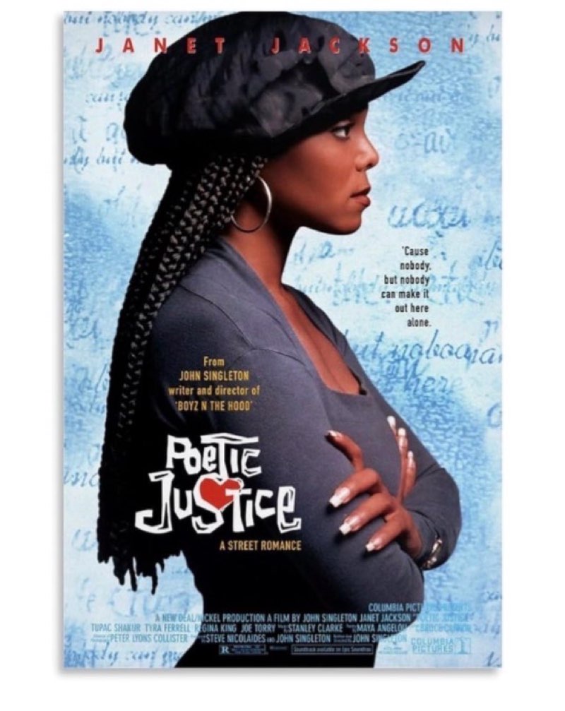 poetic justice movie poster print (27 x 40)