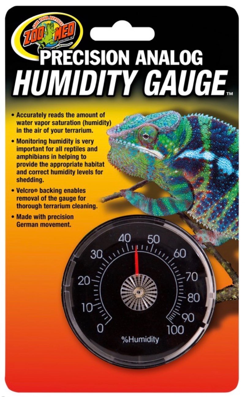 Zoo med precision analog humidity gauge
