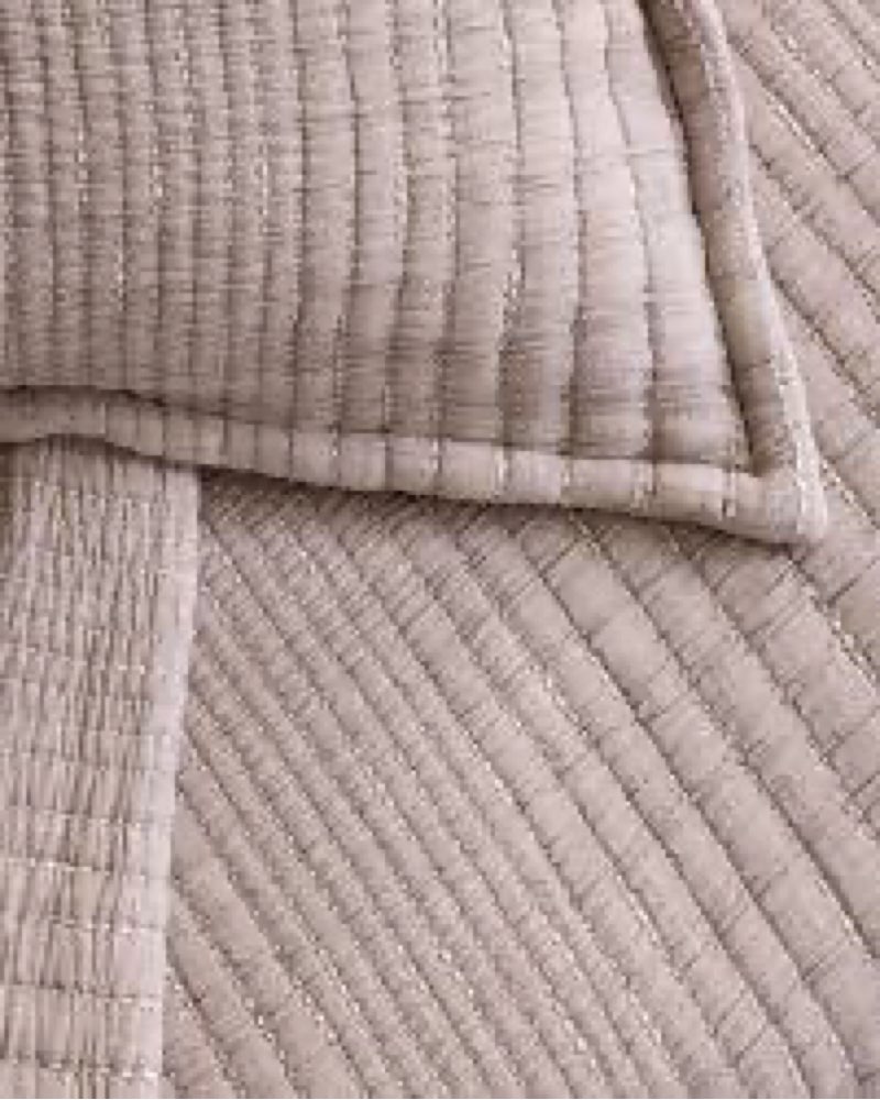 organic cotton channel stitch sham set standard sand