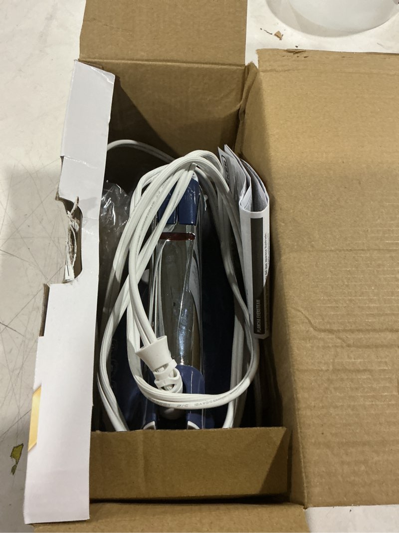 Condition photo showing As Is for 1-step steam iron, smart steam control