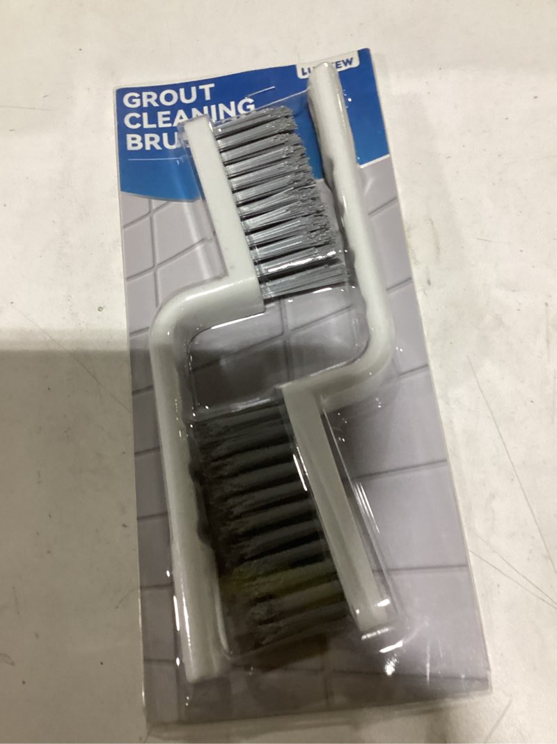 Condition photo showing Good Condition for grout cleaner brush v shape, stiff grout cleaning brushes for tile floor, handheld grout scrub brush set for shower, bathroom, kitchen, household use,2 pcs