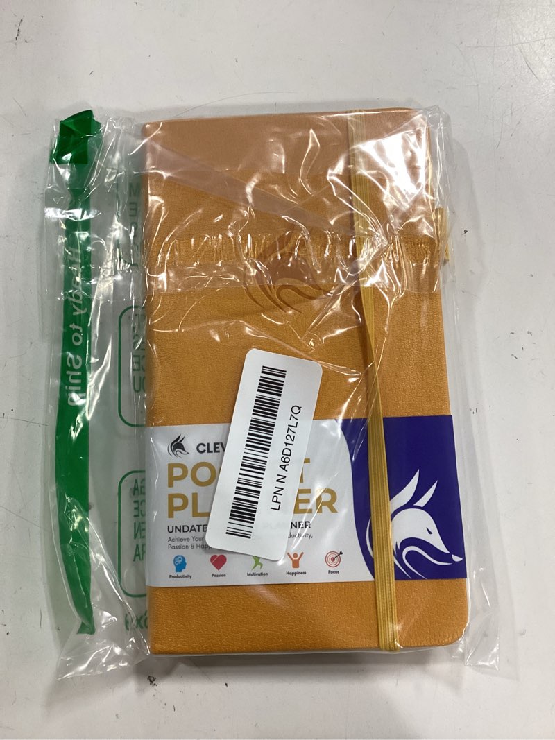 Condition photo showing New/Like New for Clever Fox Pocket Planner Weekly – Undated Monthly Goal Planner and Calendar, Mini Planner Perfect for Purse, 3.7x6.7" (Amber Yellow) Amber Yellow Pocket size (3.7" x 6.7")