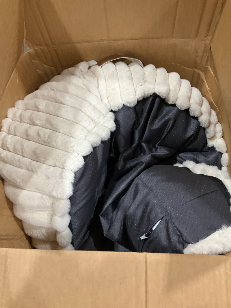 Condition photo showing Good Condition for bedsure cute dog couch for medium dogs- fluffy pet sofa, dog couch bed with removable, washable cover, supportive pet bed for medium large dogs, 36inch, cream 36x27x10" cream