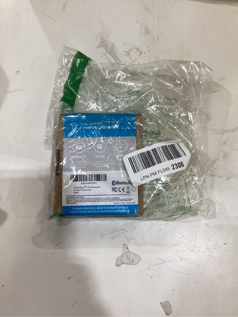 Condition photo showing As Is for HomeSpot Bluetooth 5.3 Transmitter Adapter for TV Audio Optical aptX Low Latency Delay, 3.5mm Aux RCA TOSLINK SPDIF Optical Input for Video Watching Home Stereo [Single Stream Version]