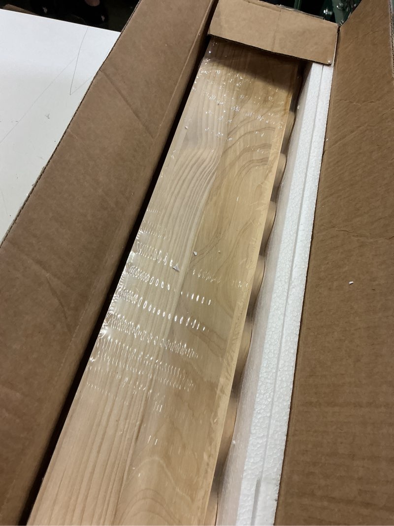 Condition photo showing Good Condition for 24 inch floating shelves for wall, 2-pack nursery book shelves with hooks, scalloped shelves, wall book shelves for kids room, toddler room, baby room, nursery decor