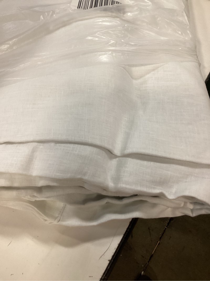 Condition photo showing Good Condition for european linen true blackout curtain - single panel, 48x96, white