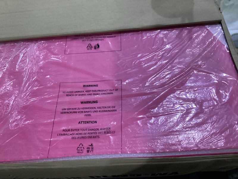 Condition photo showing Good Condition for balancefrom 10x4 feet 4-panel folding gymnastics mat – 2-inch thick pad with vinyl surface and carrying handles for tumbling, yoga, pilates, home workouts, and martial arts pink