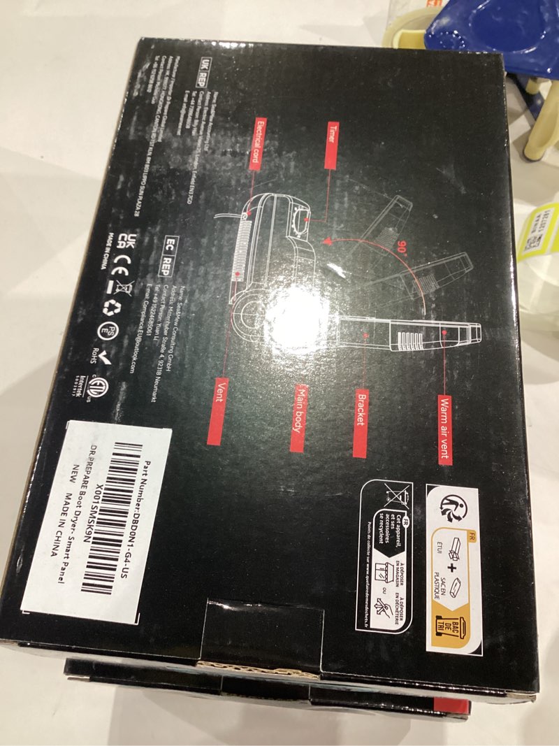 Condition photo showing New/Like New for Dr. Prepare Boot Dryer Shoe Dryer, Glove Dryer & Boot Warmer with Heat Blower, Portable Adjustable Rack and Timer, Folding Design & Quick Drying for Shoes, Gloves, Hats, Socks, Ski Boots, Smart Panel