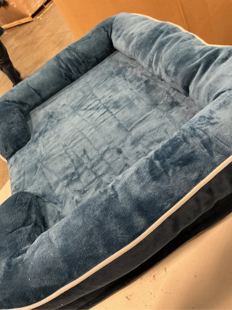 Condition photo showing As Is for Comfort Expression Waterproof Orthopedic Foam Dog Beds for Extra Large Dogs Durable Dog Sofa Pet Bed Washable Removable Cover with Zipper and Bolster