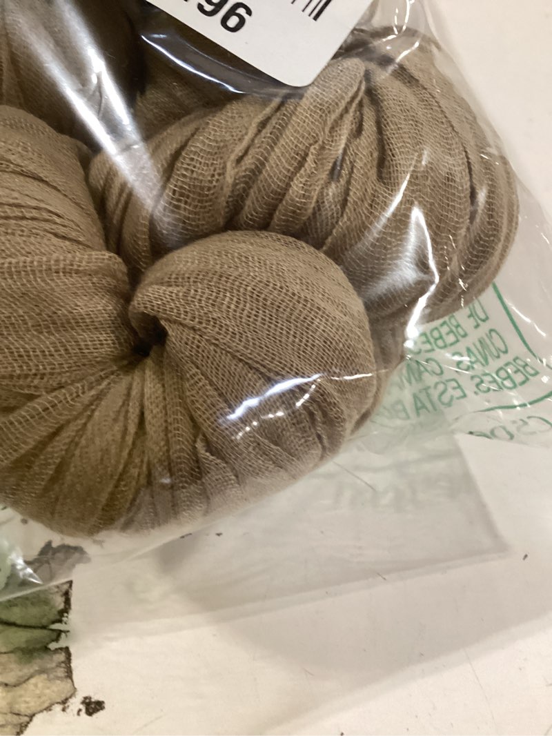 Condition photo showing Good Condition for nude brown cheesecloth table runner, 120 inch 10ft boho rustic gauze cheese cloth runner for wedding bridal shower baby shower birthday party easter table decorations