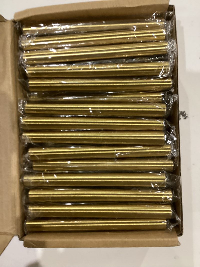 Condition photo showing New/Like New for 30Pack 3''Hole Centers Gold Cabinet Handles-Brushed Brass Cabinet Pulls Gold Dresser Drawer Pulls-Stainless Steel Door Hardware for Kitchen Bathroom Bedroom Furniture-5''Overall Length Gold 30