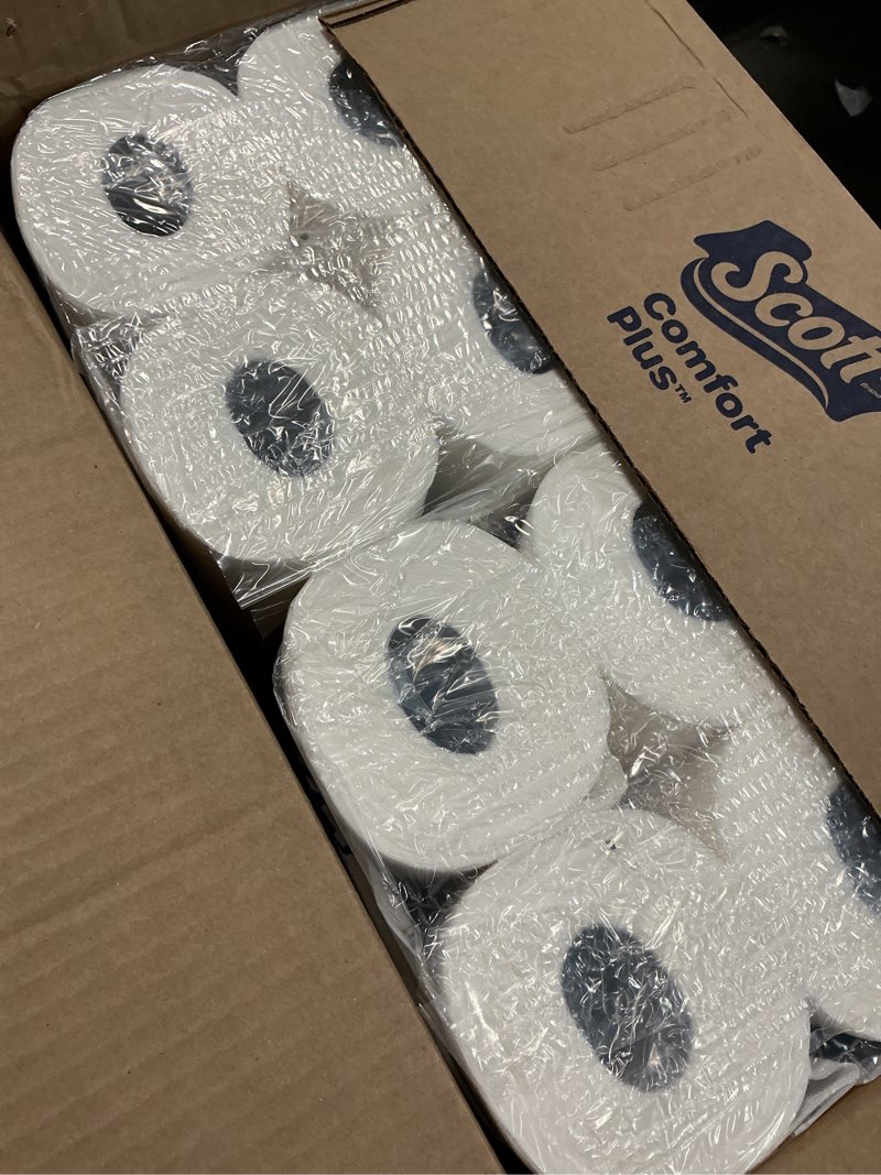 Condition photo showing New/Like New for scott comfortplus toilet paper, 48 triple rolls, 231 sheets per roll, septic-safe, 1-ply toilet tissue triple 231 sheets (pack of 48)