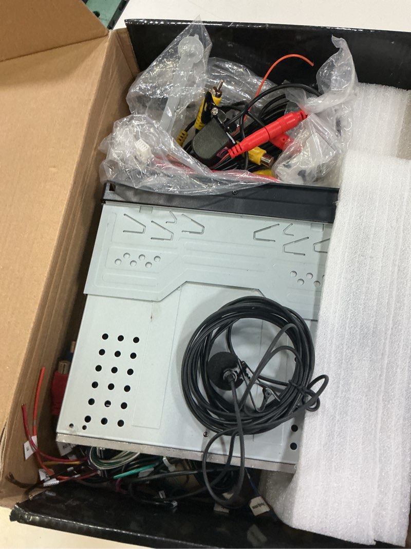 Condition photo showing As Is for 4g+64g android car stereo single din with foldable touchscreen wireless carplay&android auto, 7 inch flip out screen car radio gps navi wifi bluetooth fm/rds dsp/usb/mirror link backup camera