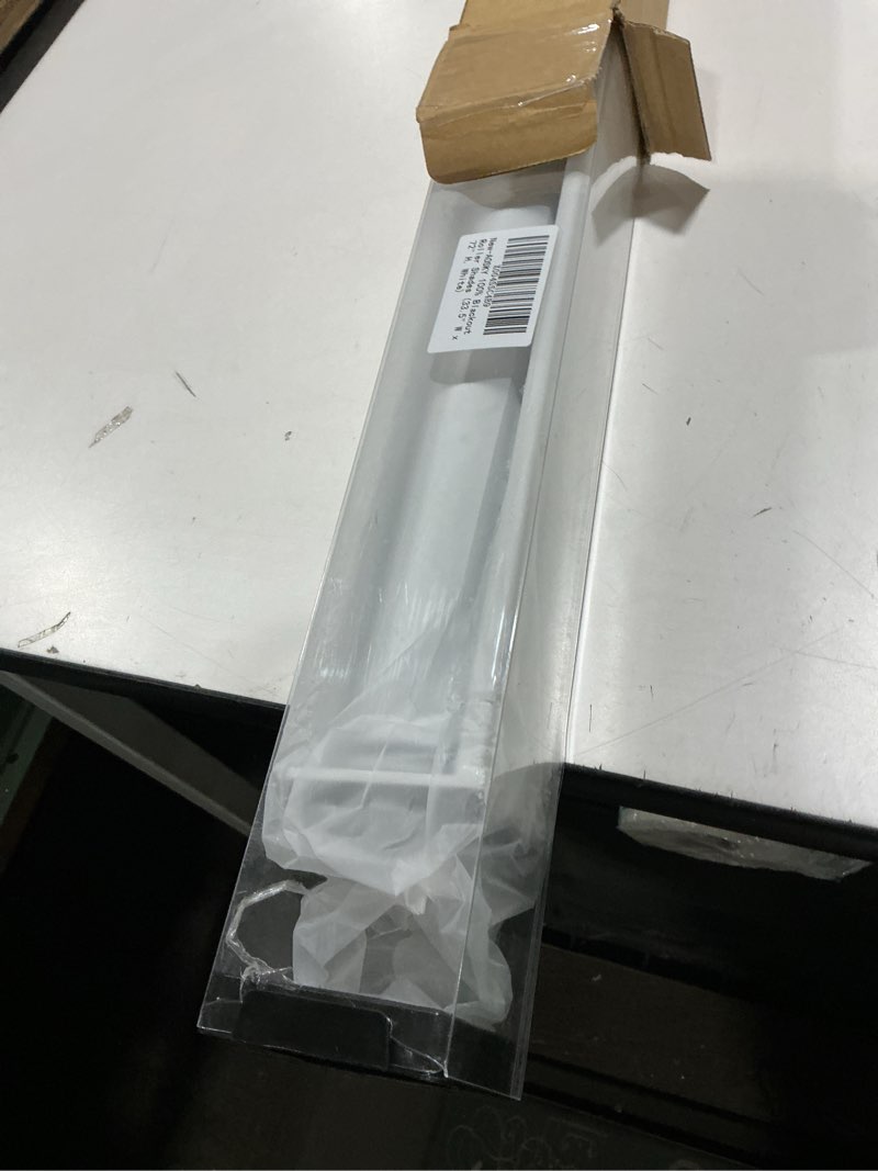 Condition photo showing Good Condition for AOSKY Blackout Roller Shades Cordless Blinds for Windows, Free-Stop Shades with Valance, Thermal Insulated Fabric, UV Protection, Natural Woven Blinds for Home and Office (33.5" W x 72" H, White) White 33.5"W x 72"H