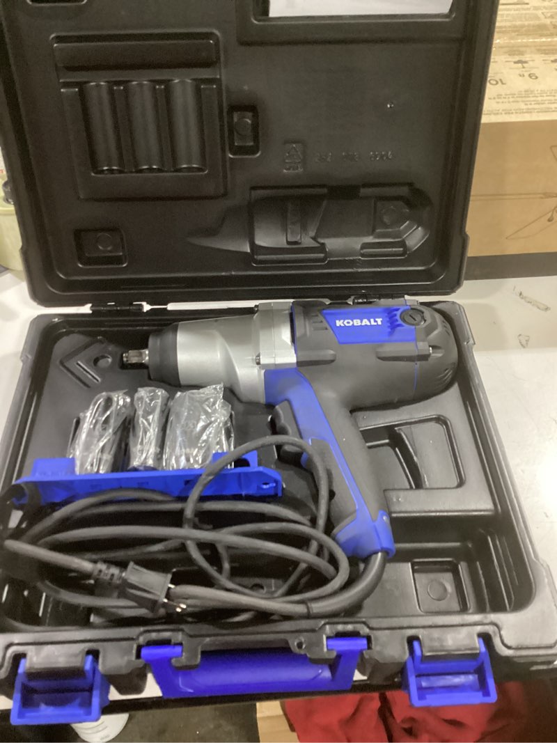 Condition photo showing As Is for Kobalt 8-Amp 1/2-in Drive Corded Impact Wrenc
