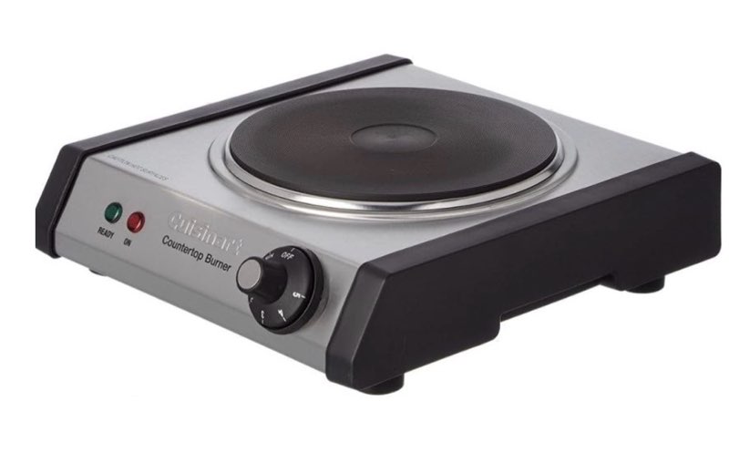 cuisinart cb-30p1 cast-iron single burner, stainless steel