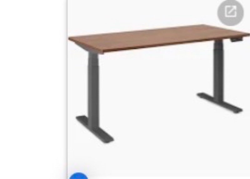 (similar) adjustable height standing desk - 57\" - walnut