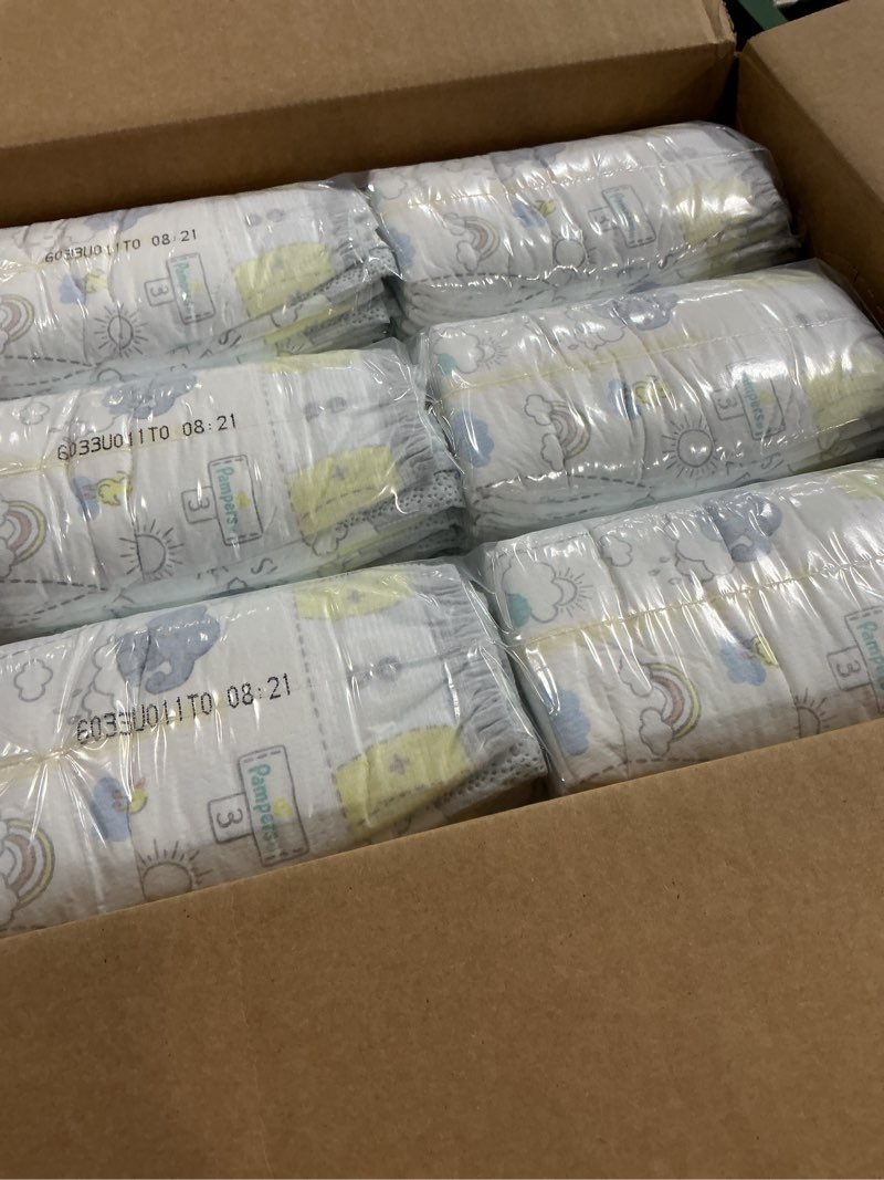 Condition photo showing New/Like New for Pampers Swaddlers Diapers, Size 3 (13-26 lbs), 168 Count, Absorbent, Keeps Baby Dry and Comfortable, Skin Safe Disposable Baby Diaper Size 3 168