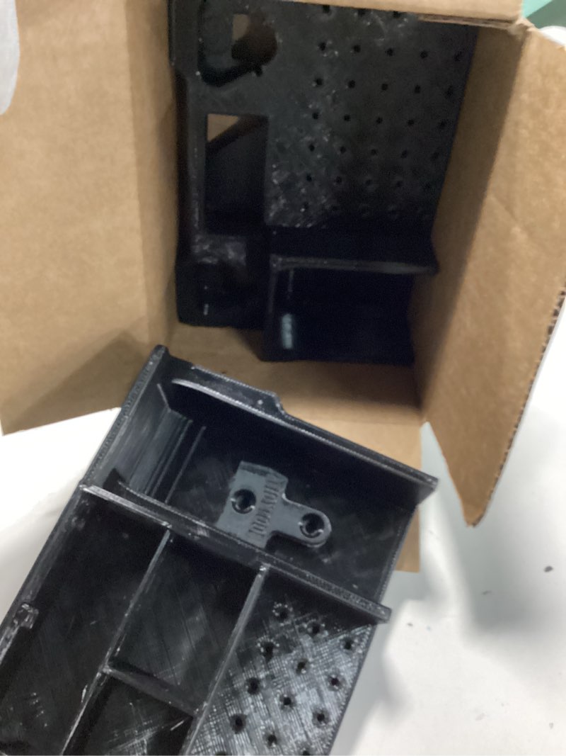 Condition photo showing As Is for M12 Rotary Packout Organizer with Drawer and Bit Storage for Milwaukee Packout Compact Tool Box- Battery, bits, and Blade Storage- Liner Only