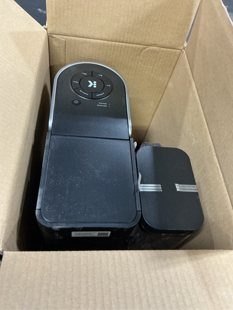 Condition photo showing As Is for keurig k-supreme single serve k-cup pod coffee maker, multistream technology, 4 brew sizes, 66oz dual-position removable reservoir, black black coffee maker