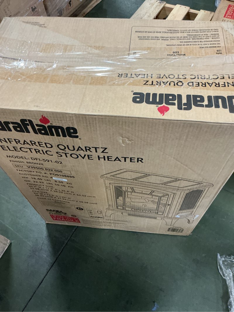 Condition photo showing New/Like New for duraflame Infrared Quartz Electric Stove Heater - DFI-591-02 - Bronze