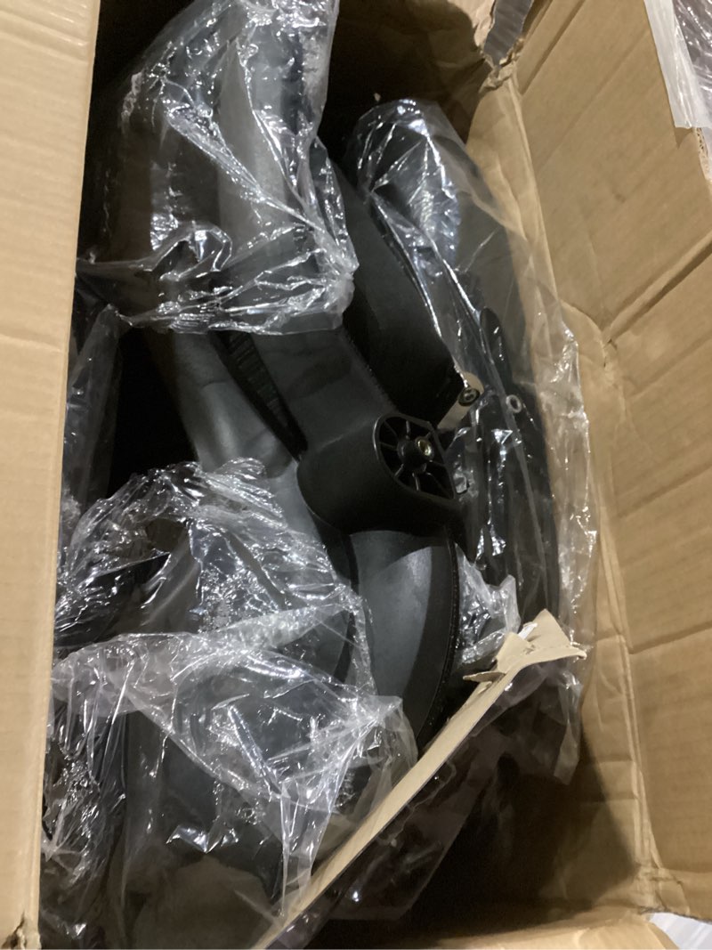 Condition photo showing As Is for ergonomic office chair with footrest - adjustable lumbar support & headrest, 90-160° reclining mesh back computer chair - home office/gaming, 350lbs capacity black modern