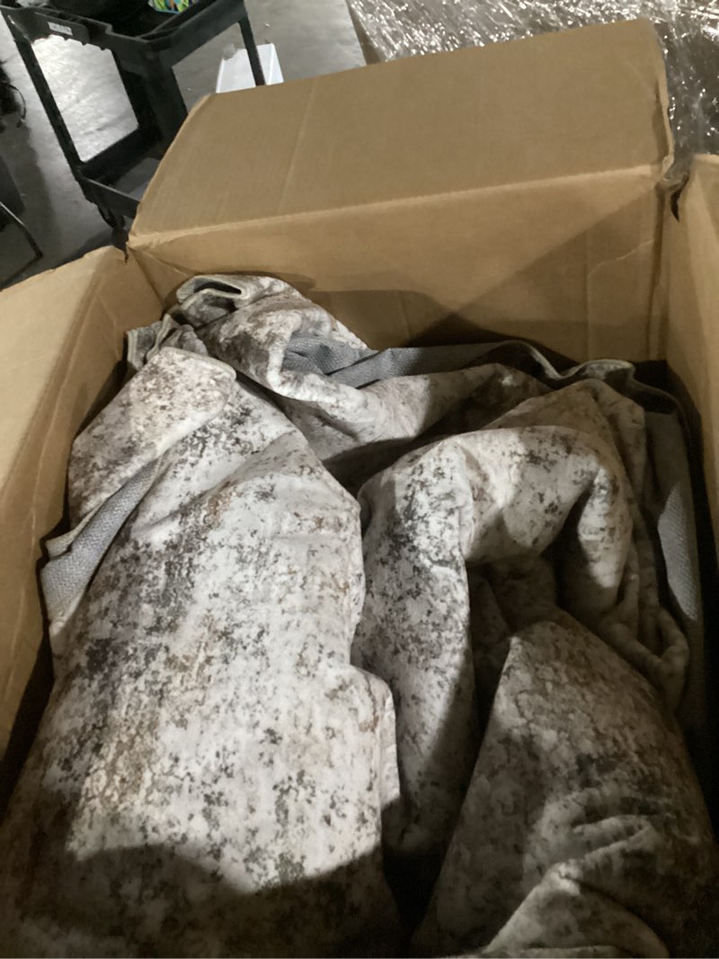 Condition photo showing Good Condition for 10x13 area rug living room rugs - washable neutral modern abstract soft thin rug indoor floor no slip rug carpet for bedroom under dining table home office decor - brown grey brown grey 10' x 13' (rectangular)