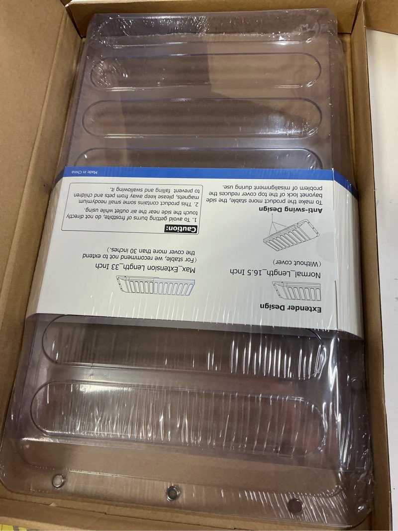 Condition photo showing Good Condition for Magnetic Air Vent Extender for Under Furniture with 5 Secured Neodymium Magnets Floor Register Extends from 17" Up to 33", Floor Vent Deflectors for Home Floor