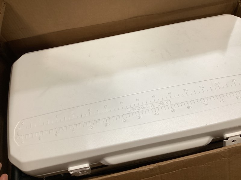 Condition photo showing As Is for igloo maxcold glide 110qt wheeled cooler | insulated hard shell ice chest white 168-can