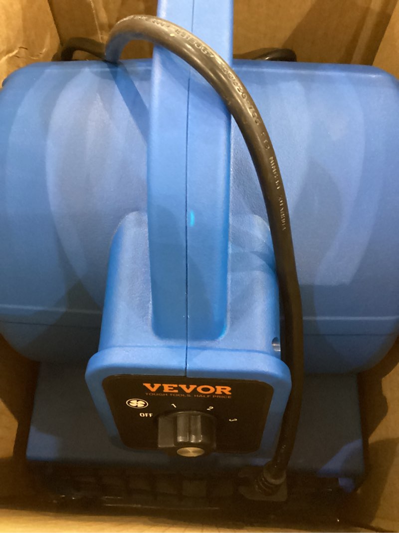 Condition photo showing Good Condition for VEVOR Floor Blower, 1360 RPM 600 CFM, Air Mover for Drying and Cooling, Portable Carpet Dryer Fan with 4 Blowing Angles,3-Speeds Adjustment, for Janitorial, Home, Plumbing, Commercial Use 601CFM