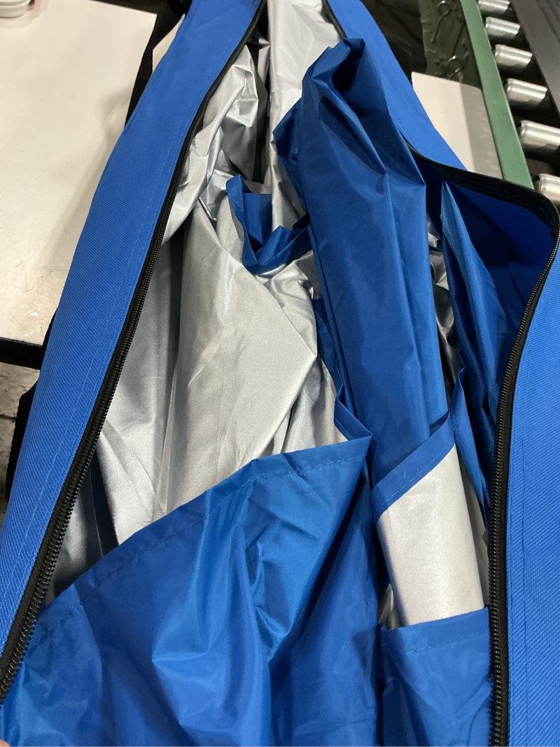 Condition photo showing As Is for ozark trail 10' x 10' instant slant leg pop-up canopy tent, blue