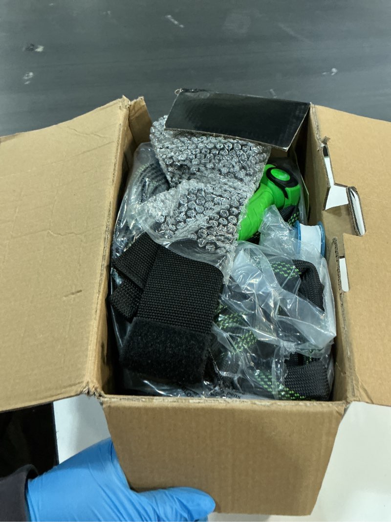 Condition photo showing New/Like New for FlexiSolve Non-Expandable Garden Hose 100 ft, Ultra Lightweight & Flexible Water Hose With 10-Pattern Spray Nozzle, Full Length Leak-Proof Design, High-Density Fabric & Shut-Off Valve, Hose Straps Green-Twill Pro 100FT