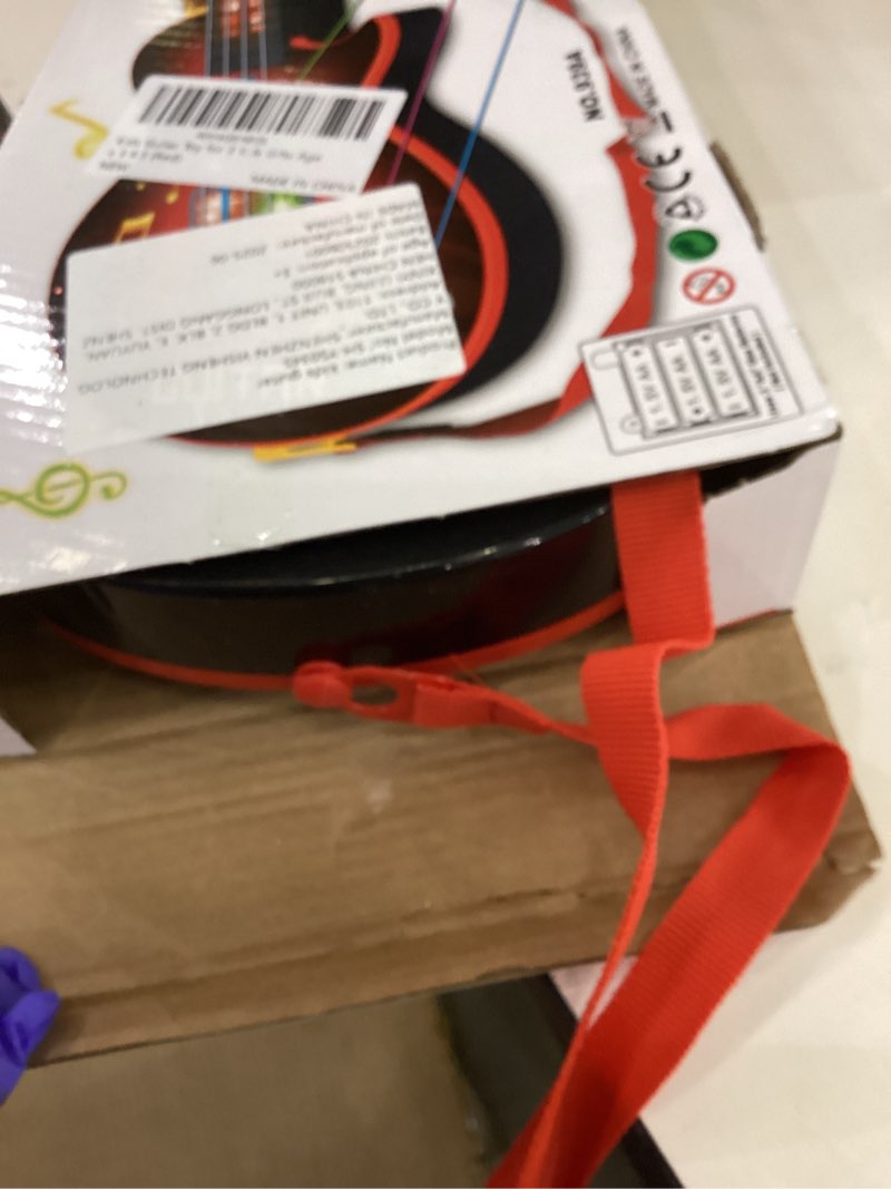 Condition photo showing Good Condition for Kids Guitar Toy for 3 Year Old Boy Gift 21 Inches Electric Guitars with 4 Strings for Toddlers Light Up Music Toys for Boys Girls Gifts Ages 3 4 5 (Red)