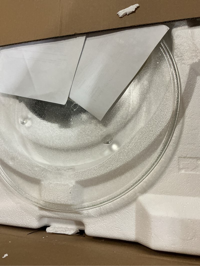 Condition photo showing As Is for sharp countertop microwave oven with removable 16.5" carousel turntable, 1200 watt, 2.2 cubic feet, stainless steel with child lock