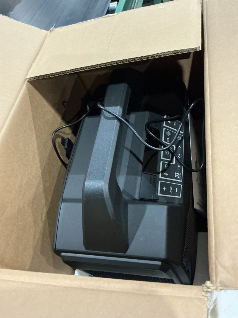 Condition photo showing Good Condition for ion tailgater boom - outdoor portable bluetooth speaker with mic in, fm radio, usb port, battery, ipx5 water-resistant, wireless stereo-link, app, 60w 60w water-resistant