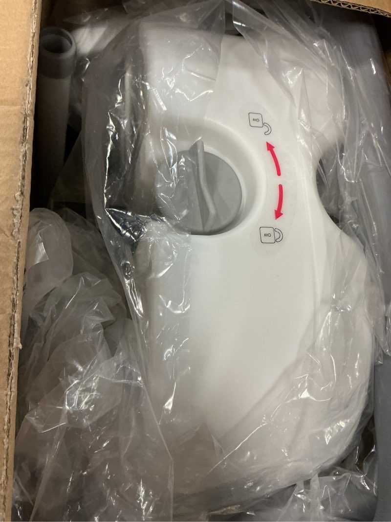 Condition photo showing Good Condition for raised toilet seat with handles for elderly - toilet seat risers for seniors with adjustable padded arms - elevated toilet safety seat for standard or elongated commode