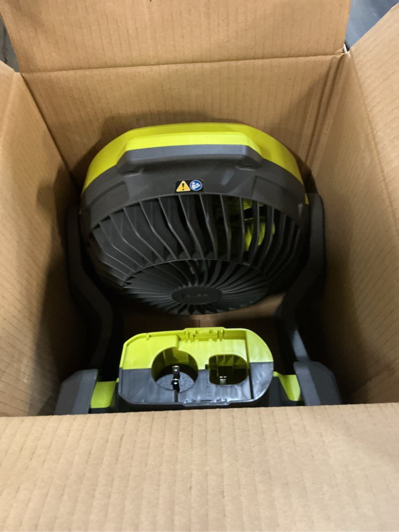 Condition photo showing Good Condition for ryobi one+ 18v cordless hybrid whisper series 7-1/2 in. fan (tool only), green (pcl811b)