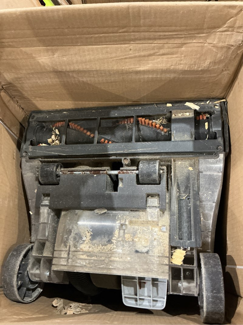 Condition photo showing As Is for hoover windtunnel cord rewind pro bagless vacuum cleaner, corded upright vacuum cleaner for carpet and hard floor, automatic cord rewind, corded vacuum cleaners for home use