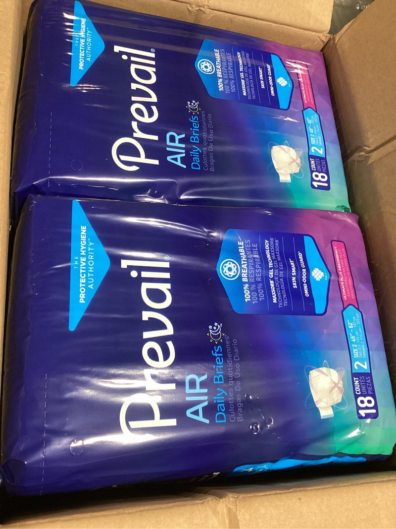 Condition photo showing New/Like New for prevail breezers 360 incontinence briefs, ultimate absorbency, size two, 72 count size 2 (72 count)