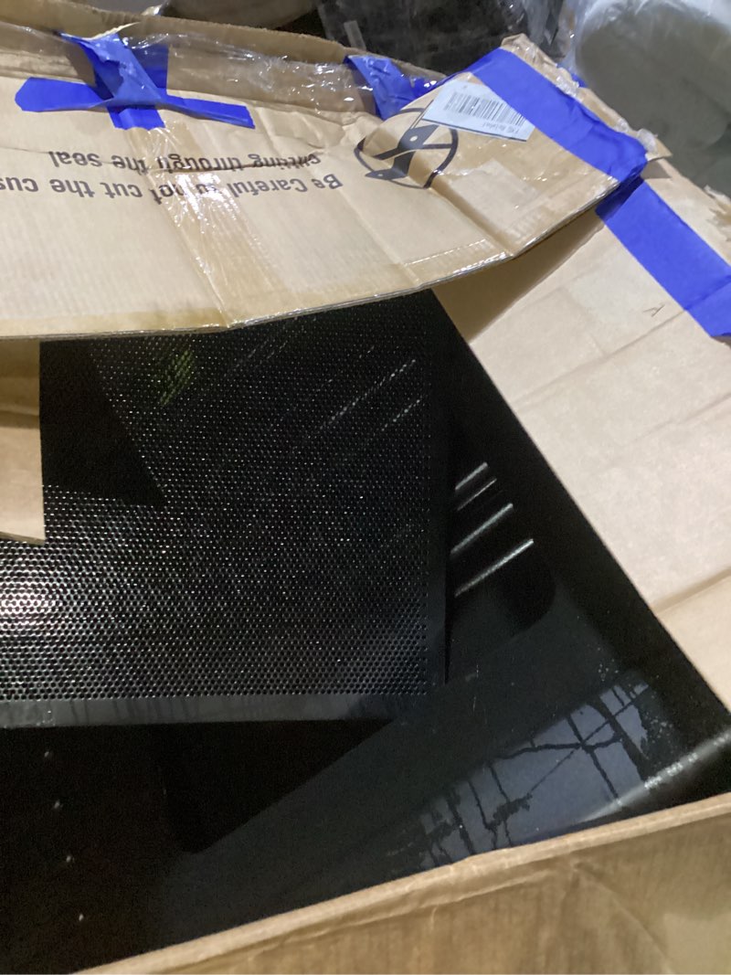 Condition photo showing As Is for heavily used.. vevor oil drain pan, 17 gallon oil drain pan with pump, 64l low profile oil drain pan with 8 ft hose, rolling oil drain cart for trucks, buses, rvs 18 gallon