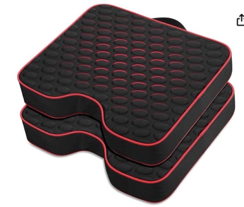 stadium seat cushions - portable bleacher cushions with 2.5" extra thick high-density foam and massage dots, fashion outdoor seat cushions for sports events, travel, camping, chairs - 2 pack