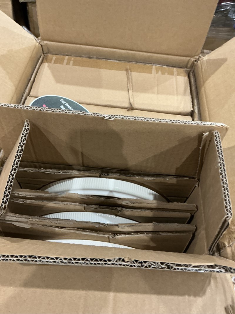 Condition photo showing Good Condition for theterra ceramic dinnerware set for 6, 18-piece plates and bowls set | lightweight porcelain dish set, scratch resistant, oven & microwave & dishwasher safe, reactive white reactive white set (18pcs)