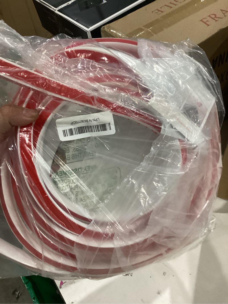 Condition photo showing New/Like New for flexible quarter round molding bendable molding trim,peel and stick silicone rubber edge trim for floor,tub,cabinet,flexible shoe molding around curved stairs,columns and wall-236” l x 0.6” w x 0.6” h 236inch white