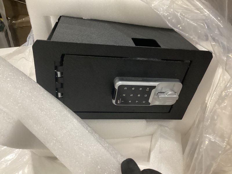 Condition photo showing As Is for center console safe vault - keren console gun safe box compatible with toyota tundra 2022-2026 and toyota sequoia 2023-2026, electronic keypad lock