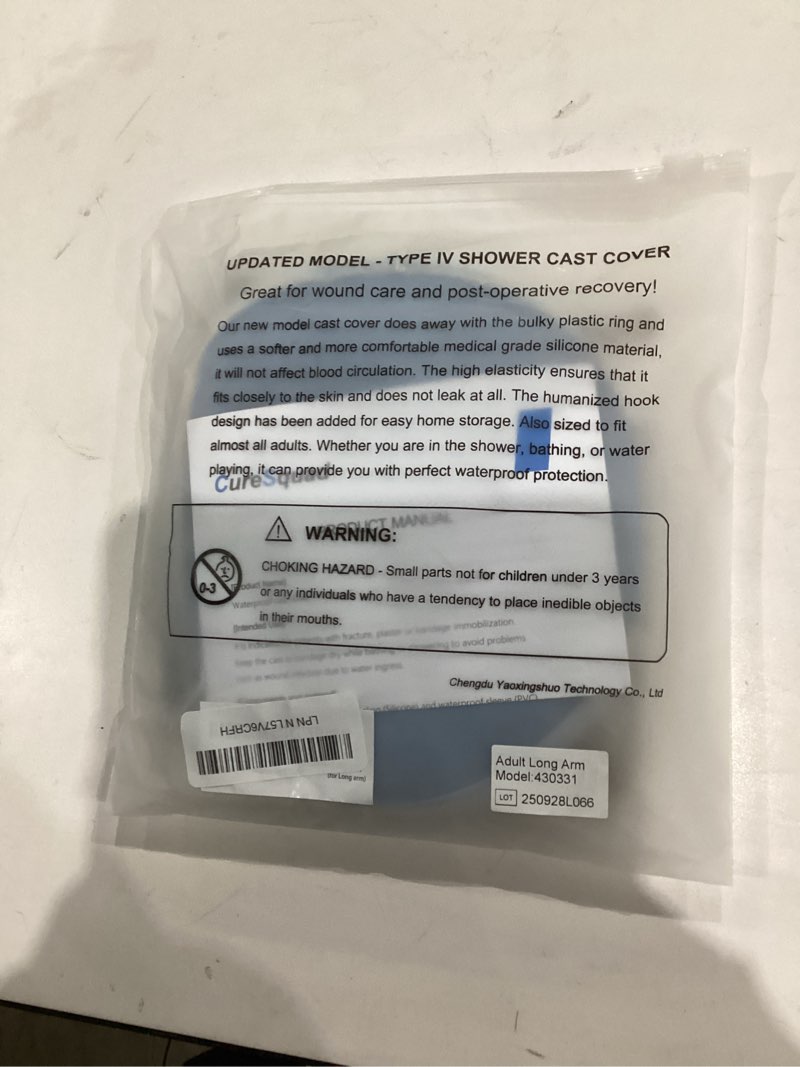 Condition photo showing New/Like New for Cast Covers for Shower Arm, Waterproof Cast Cover Arm Adult, Soft Comfortable Cast Protector for Shower, Reusable Elastic Cast Bag for Bandage, Wound Care Supplies, After Surgery Gifts