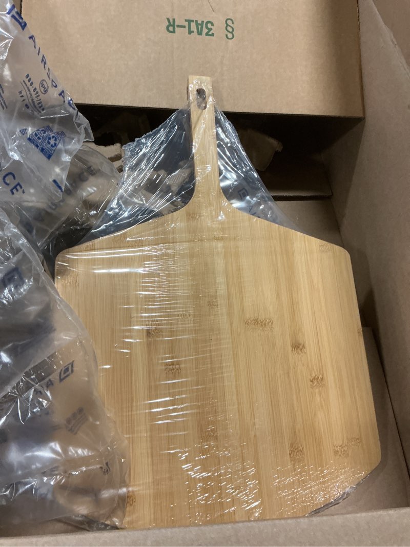 Condition photo showing New/Like New for Pizza Peel 16 Inch, Natural Bamboo Pizza Peel Pizza Paddle Spatula Oven Accessory for Large Wood Piz